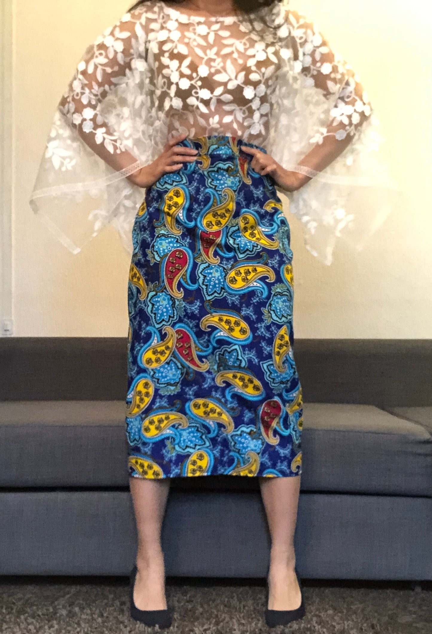 ENSEMBLE JUPE ET TOP DENTELLE