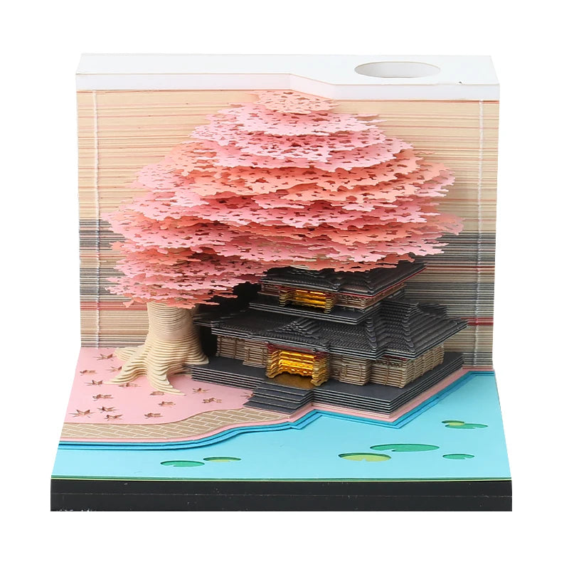 Castle Notepad 3D Paper