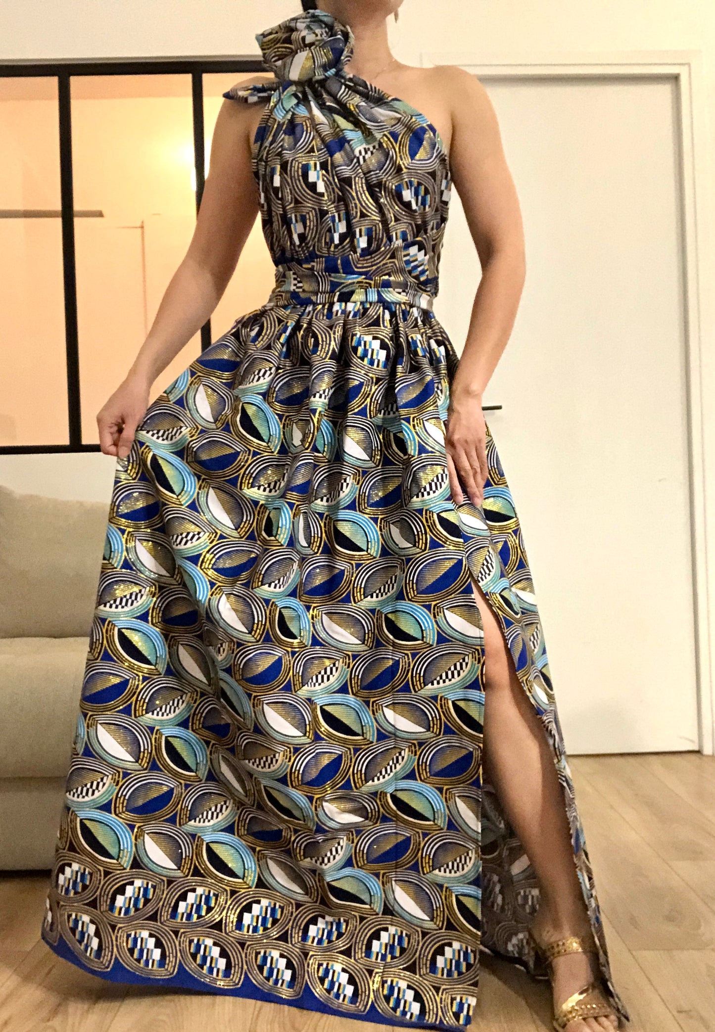 ROBE WAX BLEU PAILLETTES