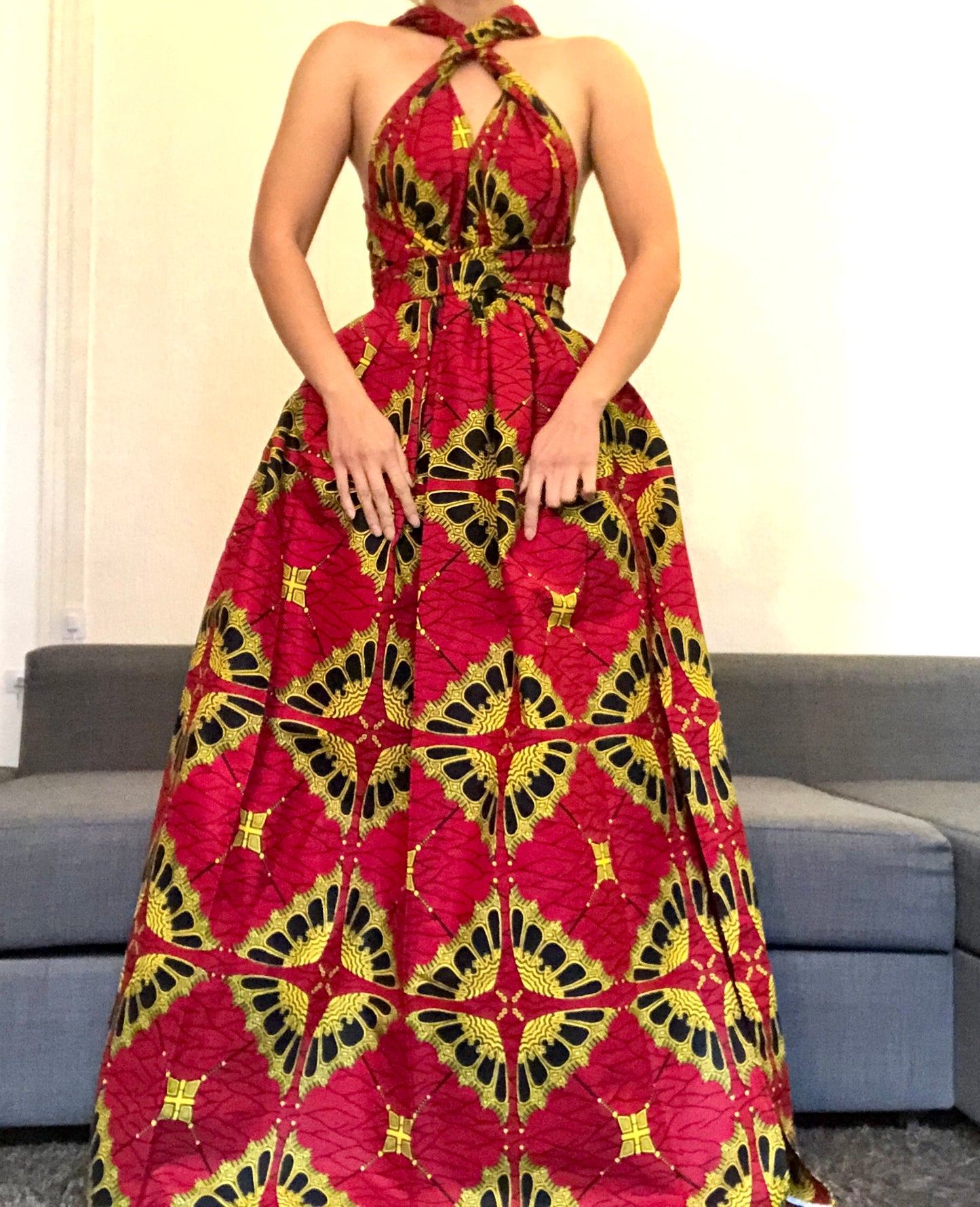 ROBE WAX PAPILLON ROUGE