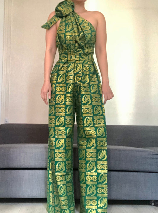 COMBINAISON WAX VERT PAILLETÉ
