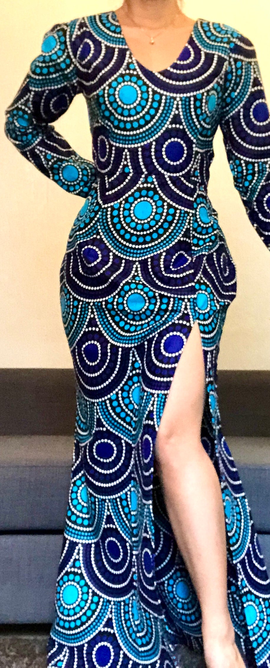 ROBE WAX MERMAID BLEU RAINBOW
