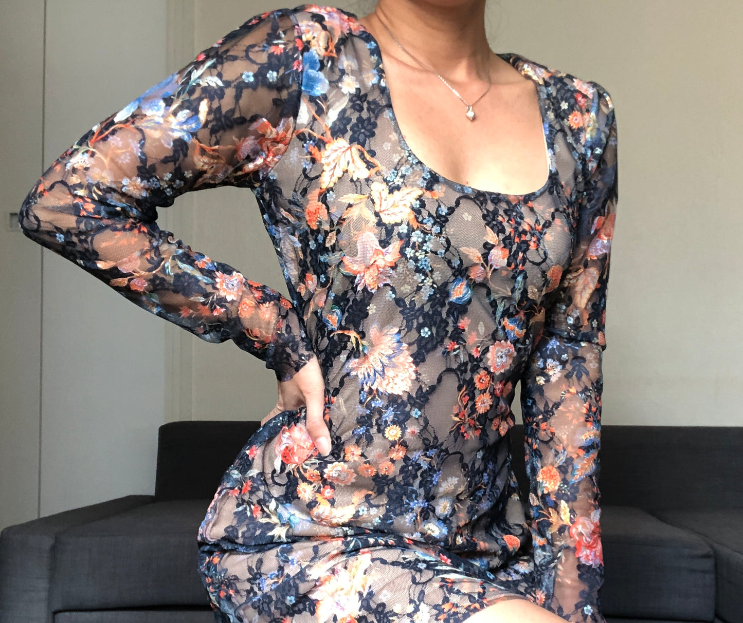 ROBE DENTELLE FLEURIE