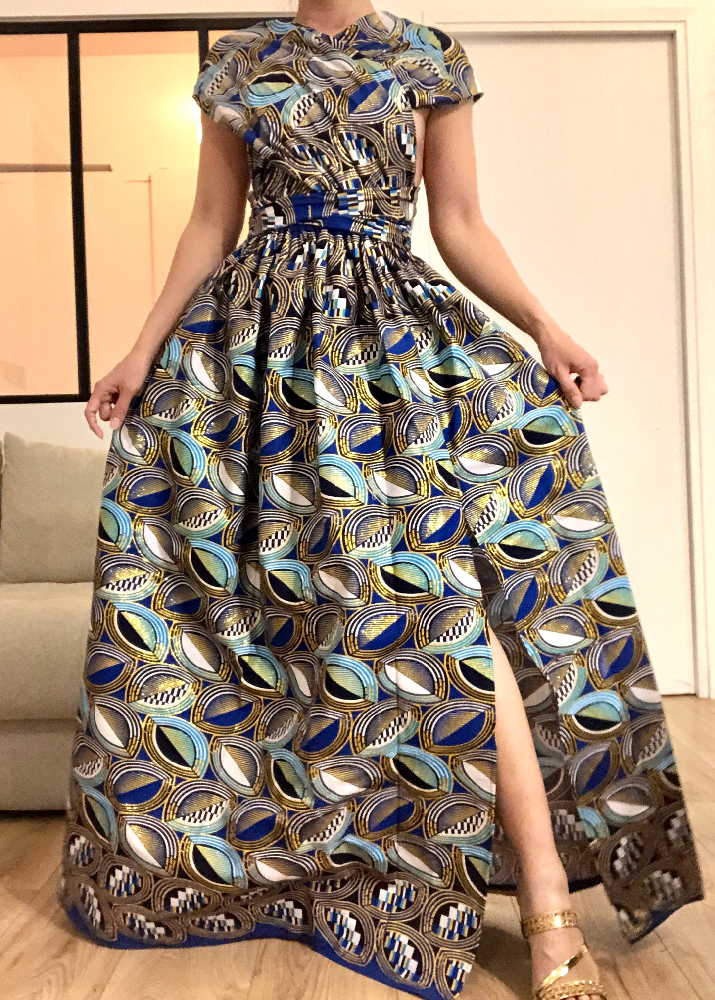 ROBE WAX BLEU PAILLETTES