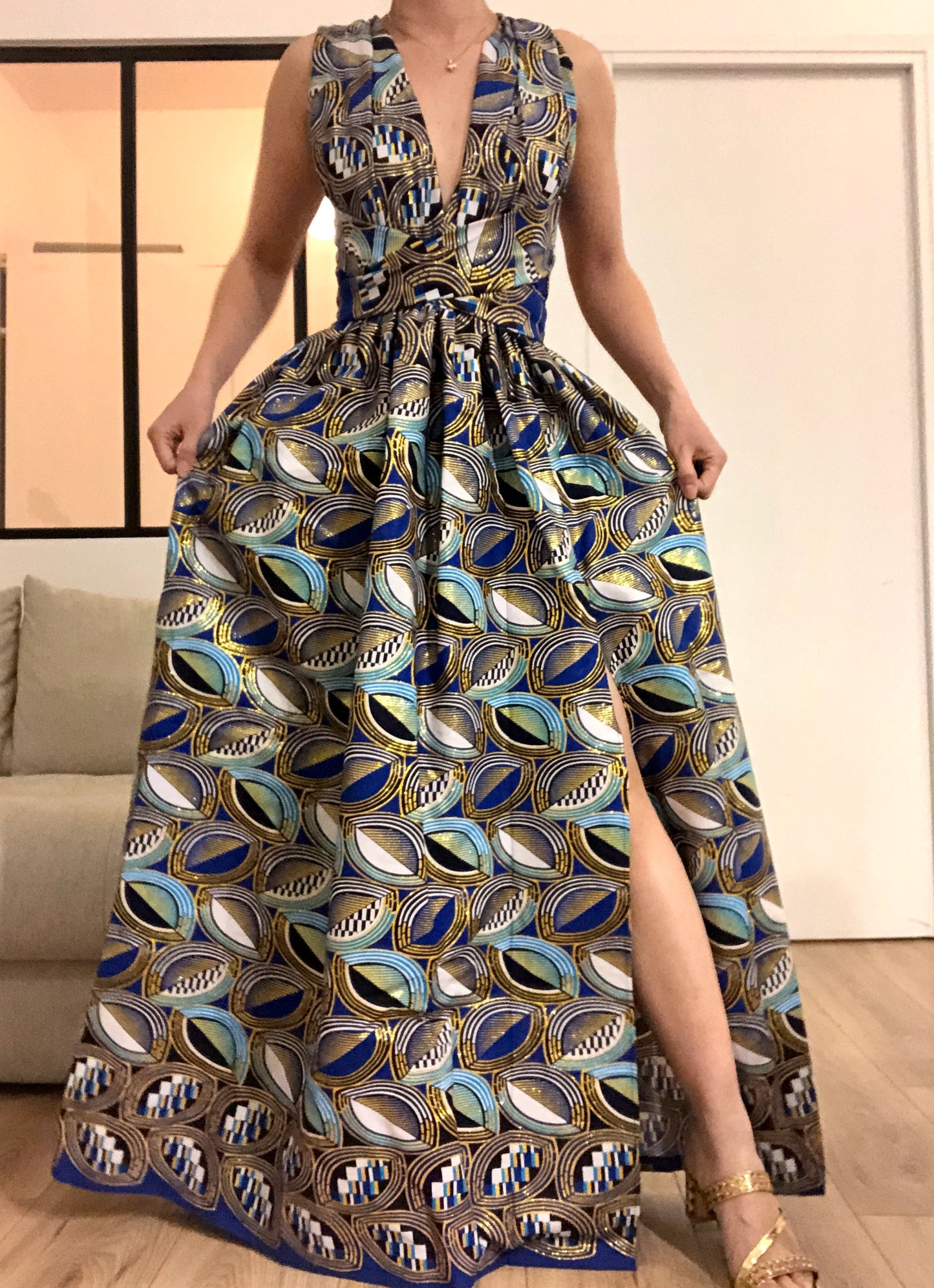 ROBE WAX BLEU PAILLETTES