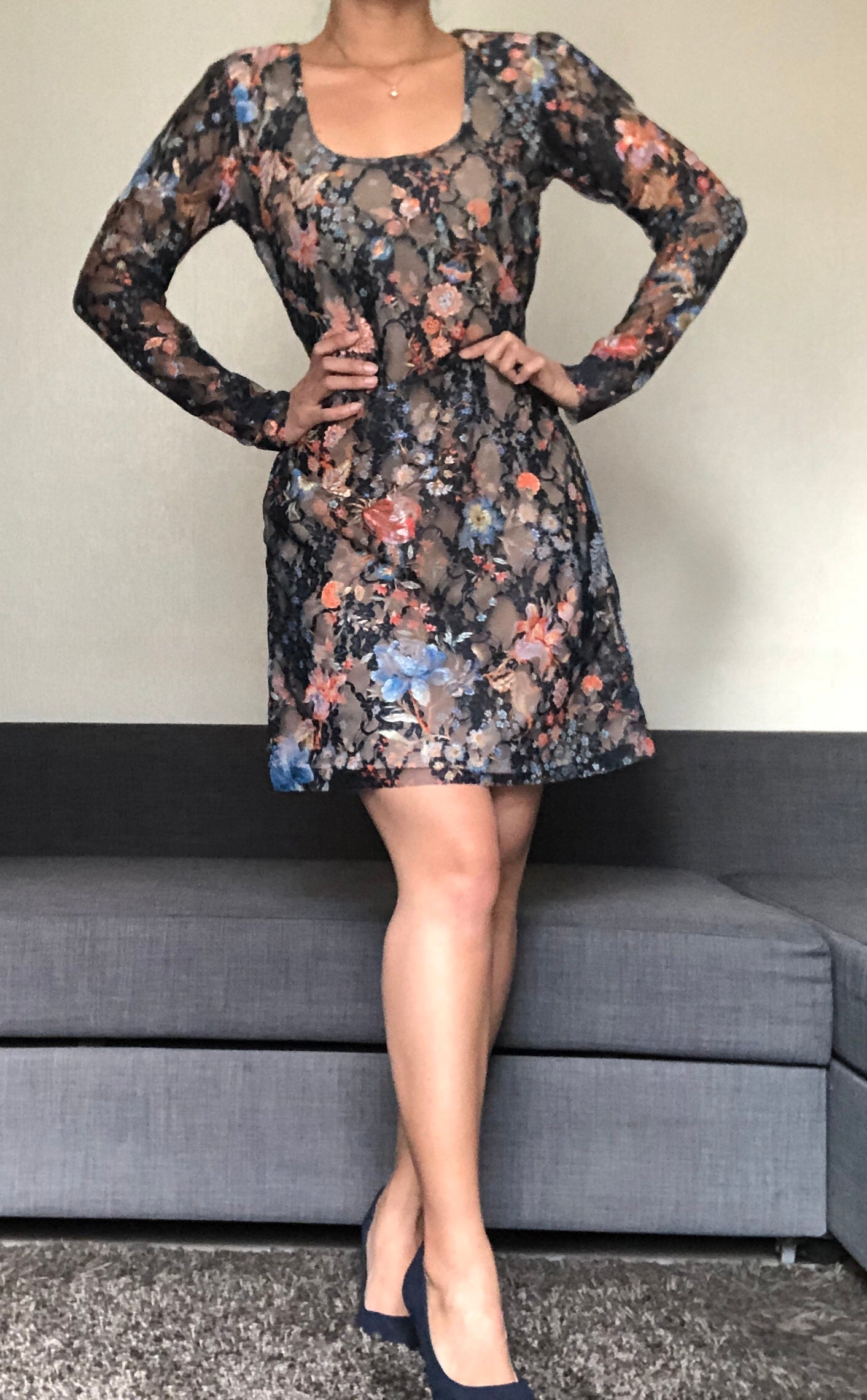 ROBE DENTELLE FLEURIE