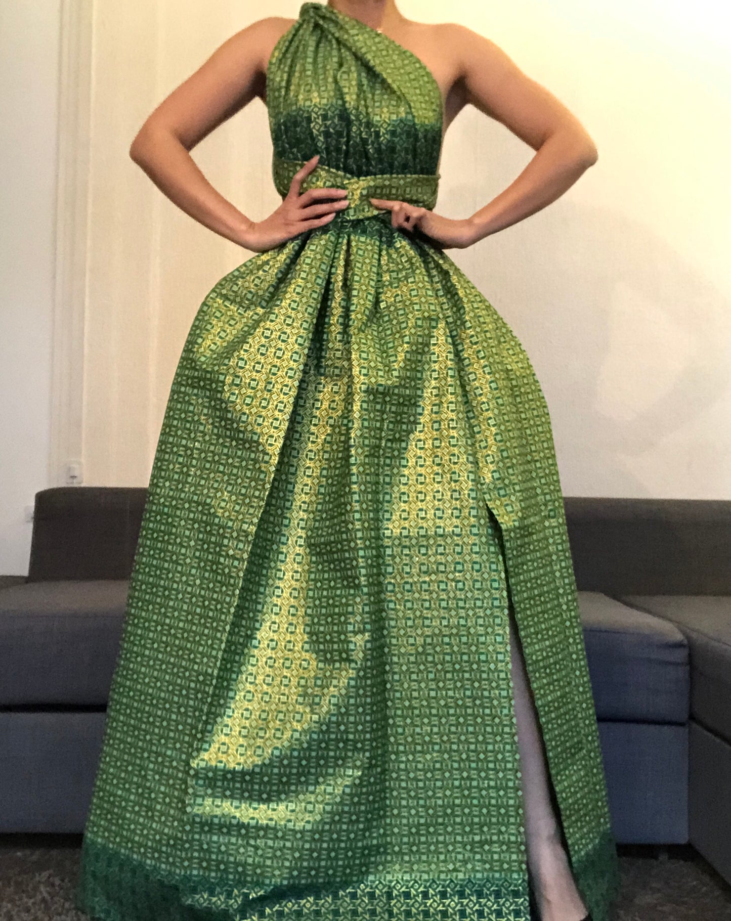 ROBE WAX PAILLETES VERT