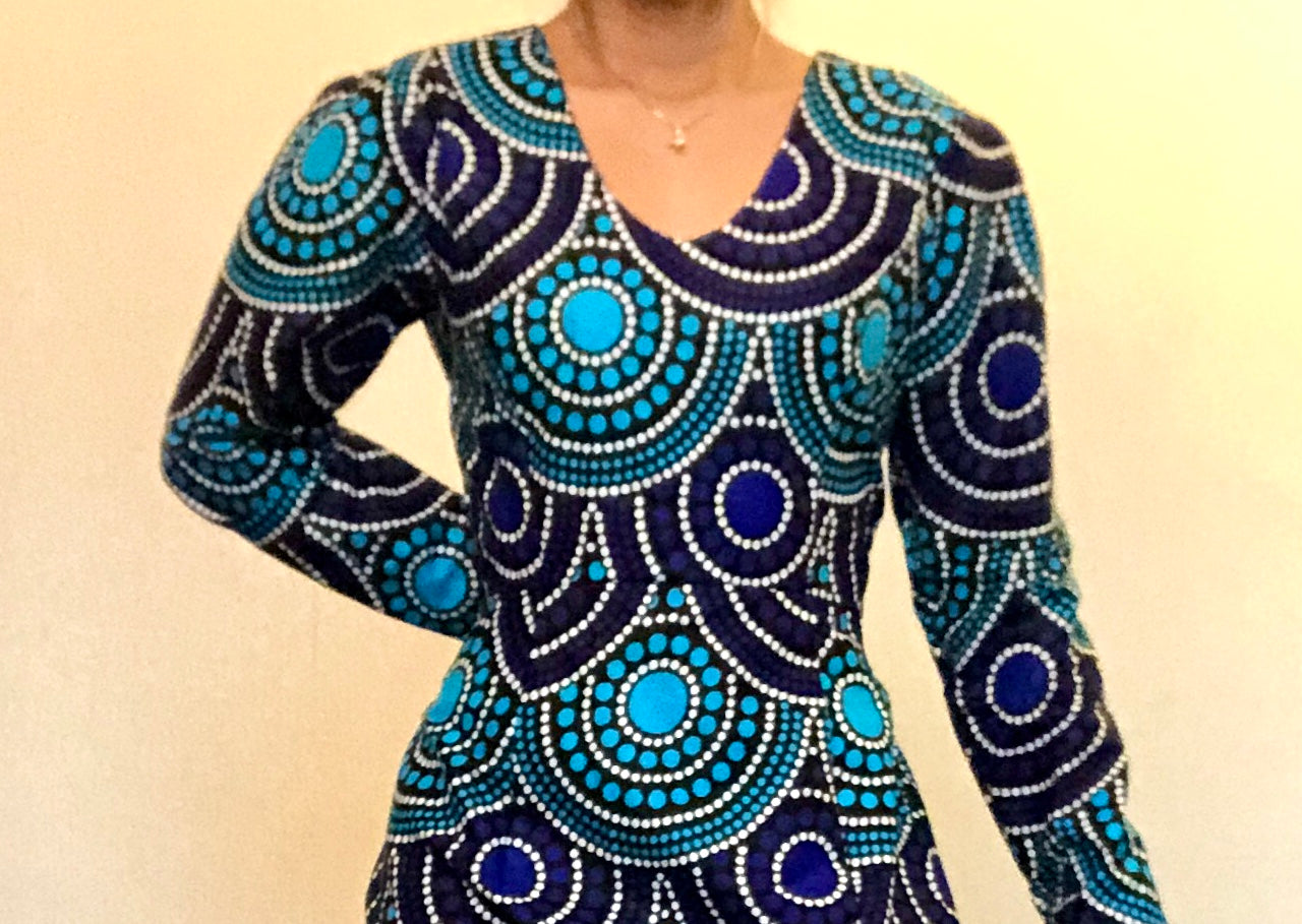 ROBE WAX MERMAID BLEU RAINBOW