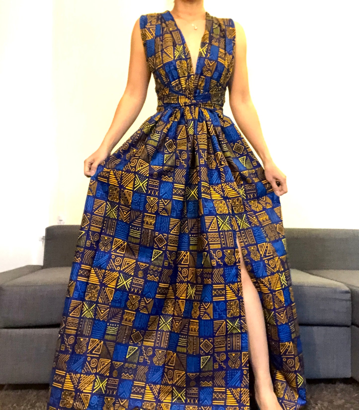 ROBE WAX BLEU CARRE