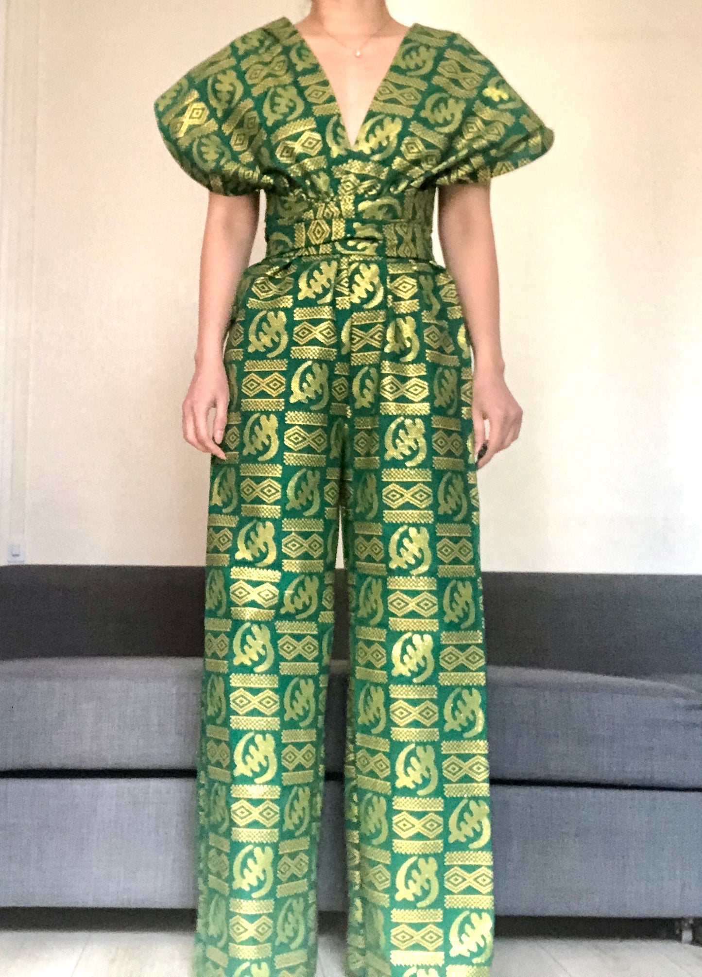 COMBINAISON WAX VERT PAILLETÉ