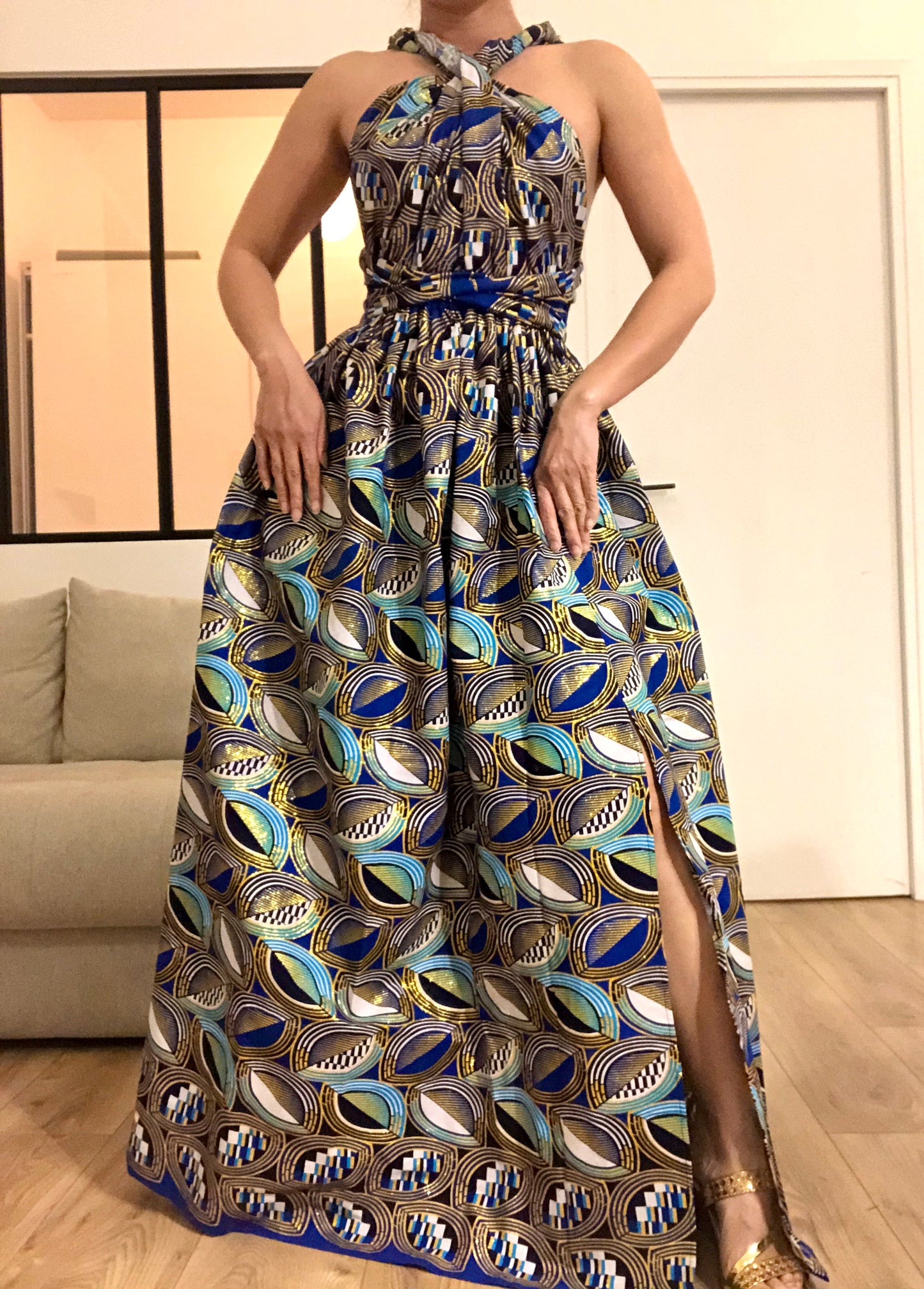 ROBE WAX BLEU PAILLETTES