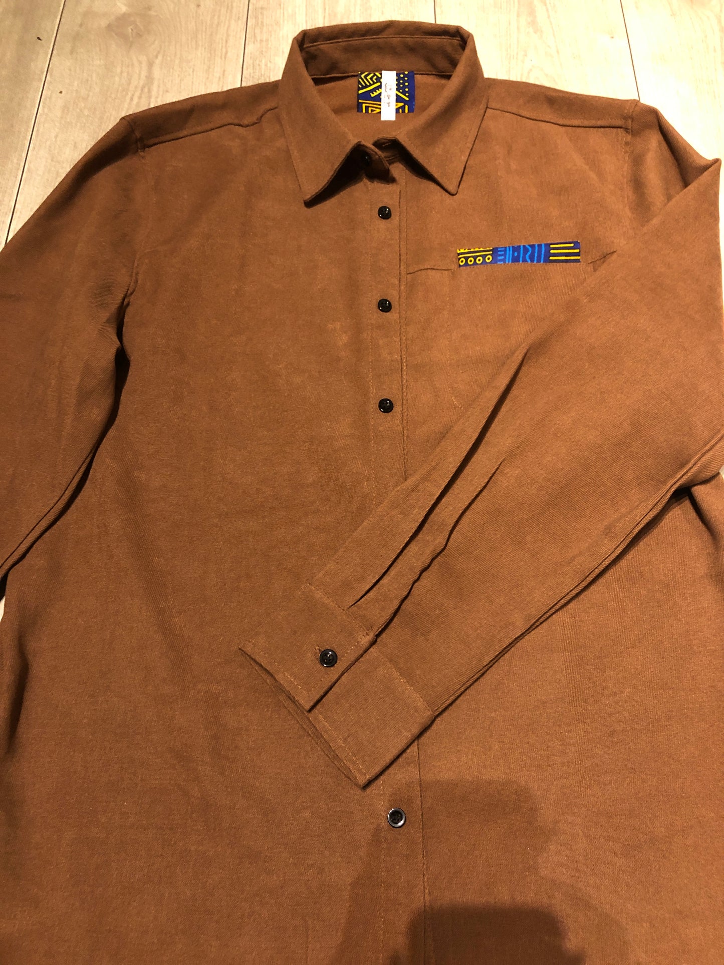 CHEMISE VESTE TERRACOTTA MOTIF WAX