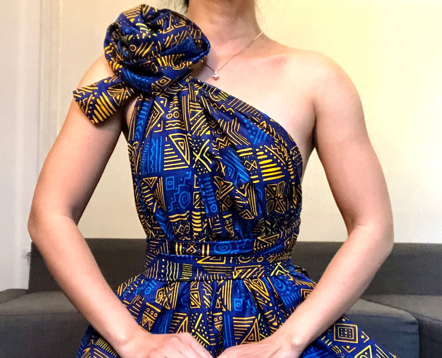 ROBE WAX BLEU CARRE