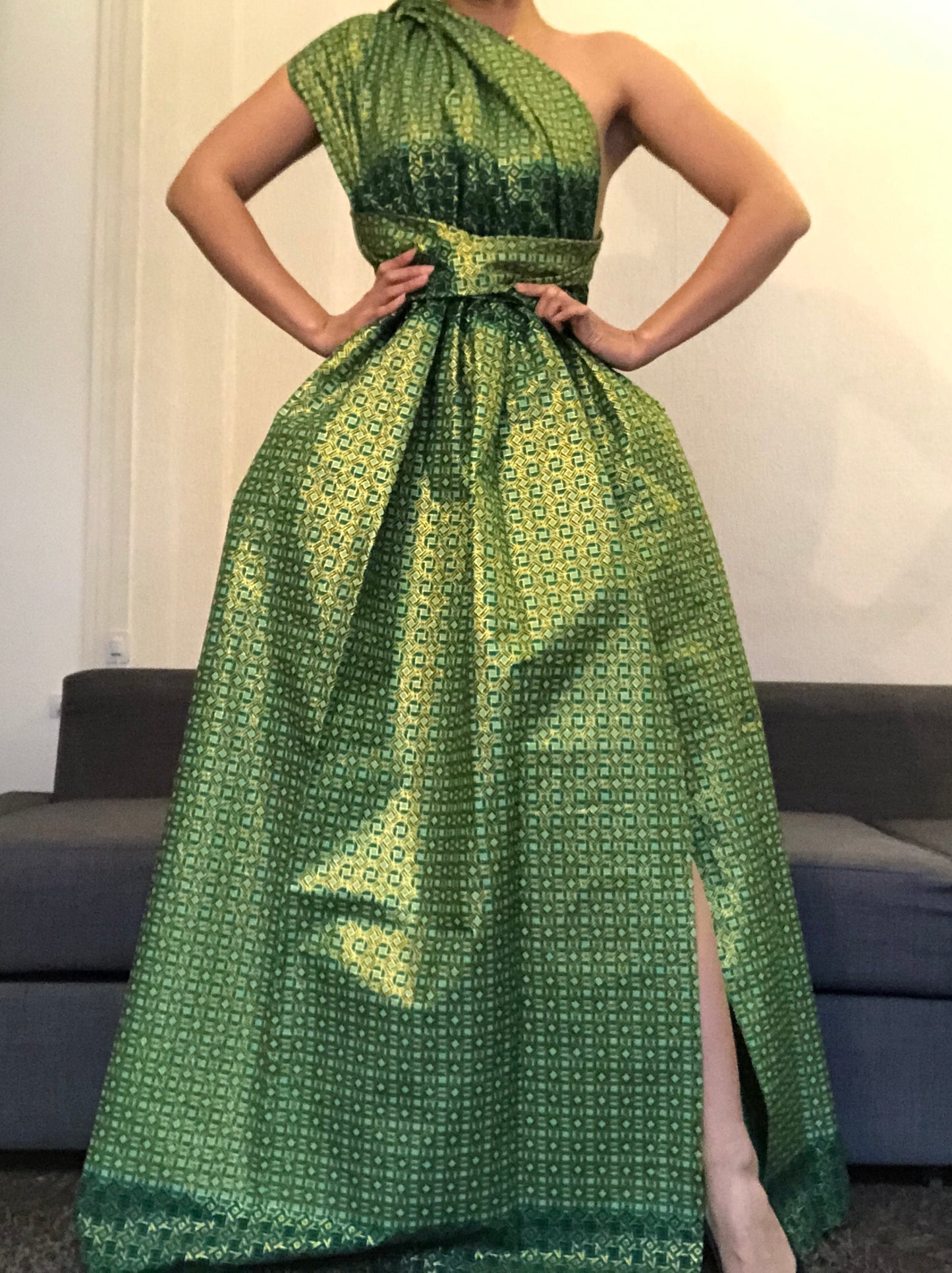 ROBE WAX PAILLETES VERT