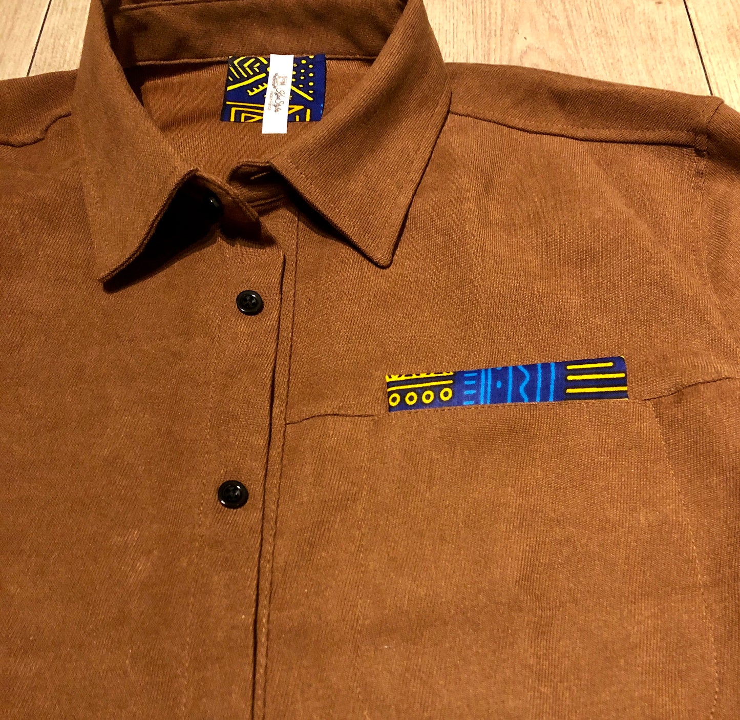 CHEMISE VESTE TERRACOTTA MOTIF WAX