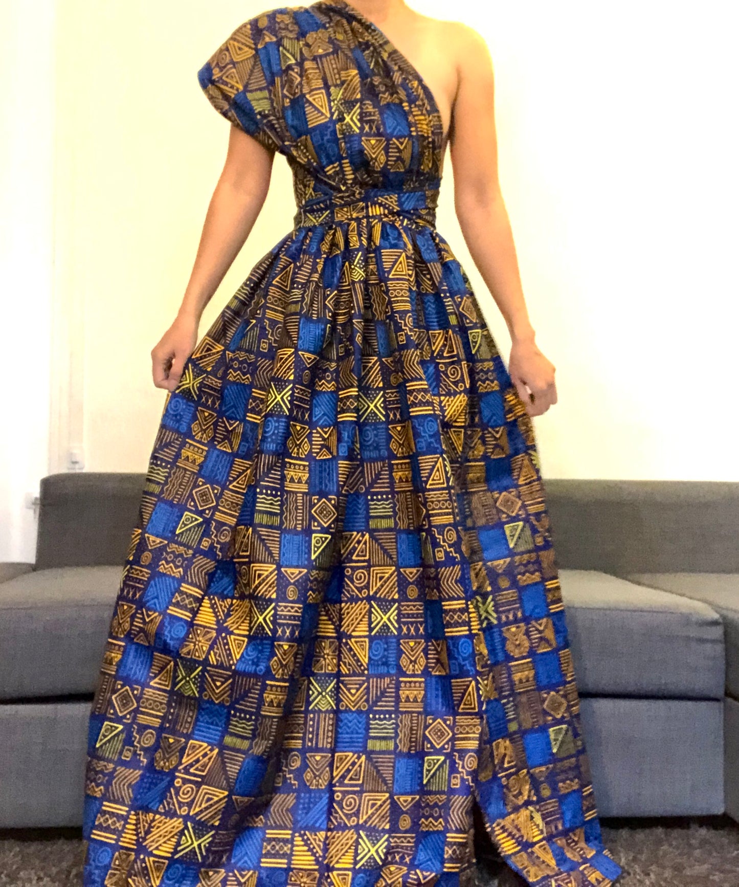 ROBE WAX BLEU CARRE