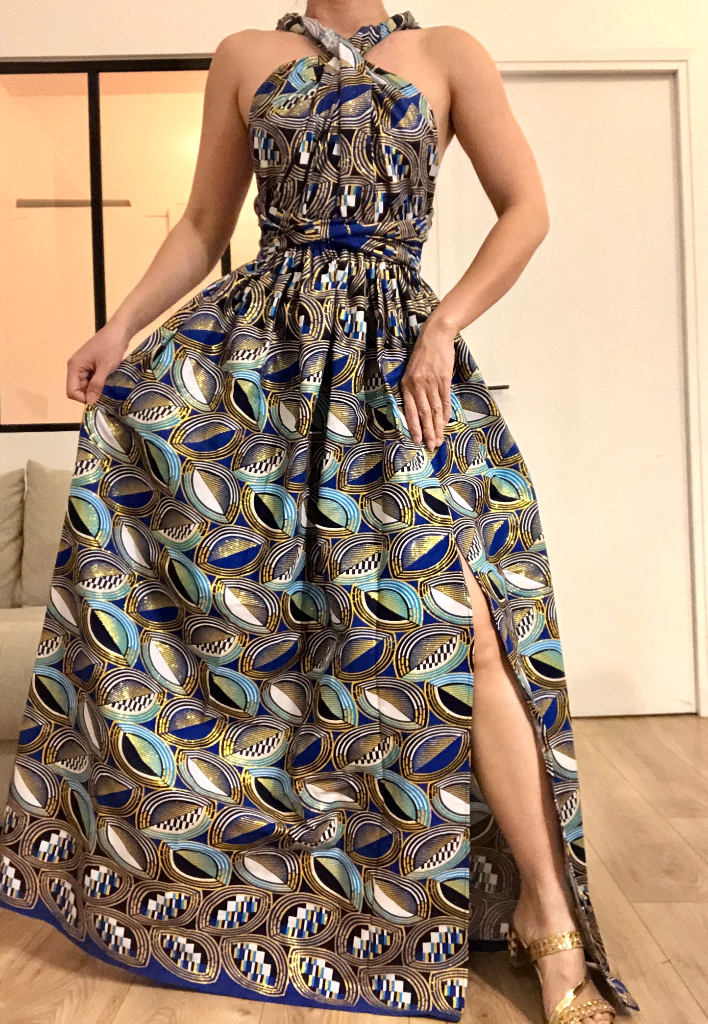 ROBE WAX BLEU PAILLETTES