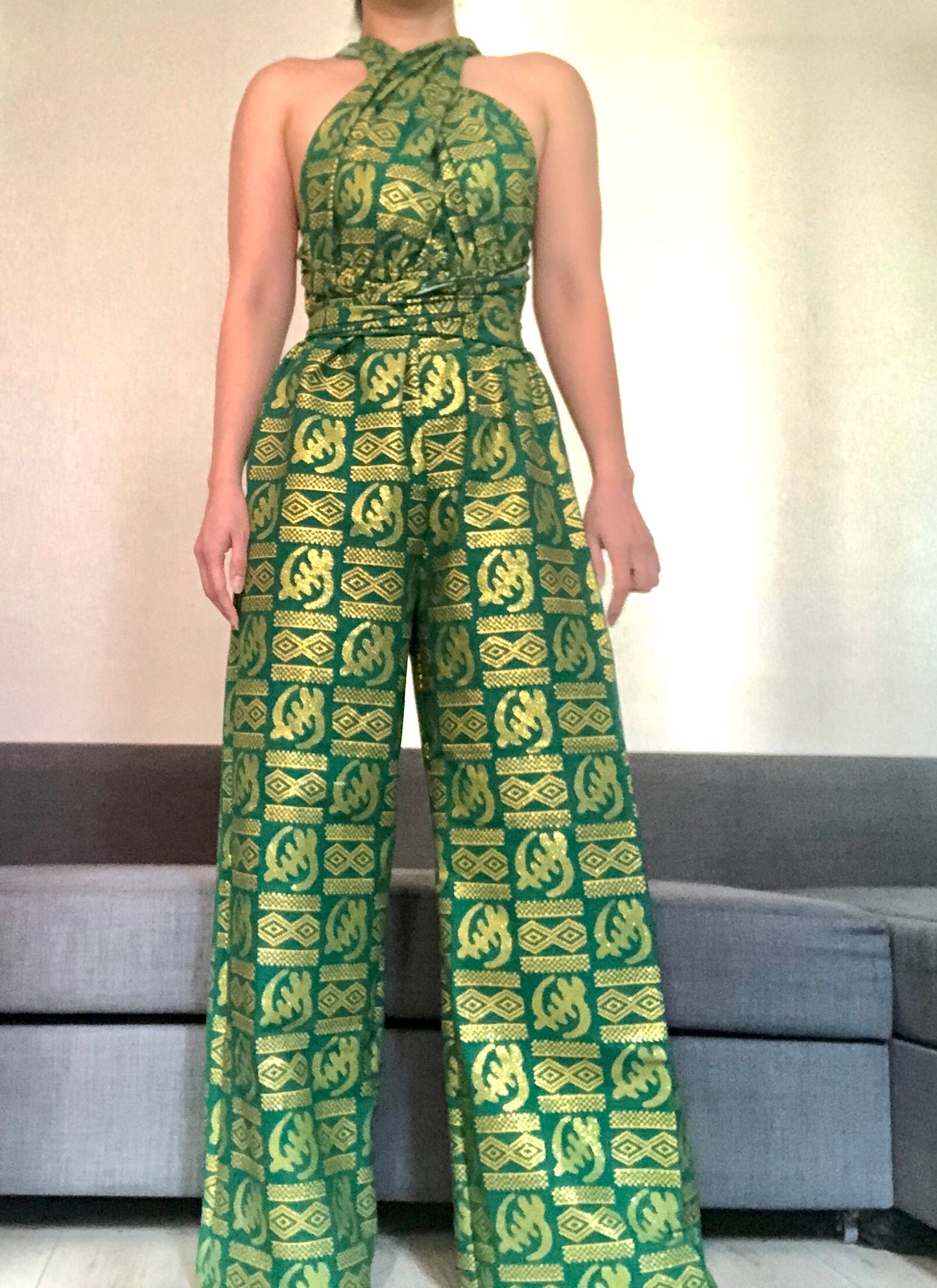 COMBINAISON WAX VERT PAILLETÉ