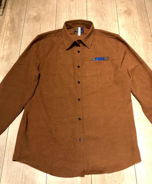 CHEMISE VESTE TERRACOTTA MOTIF WAX