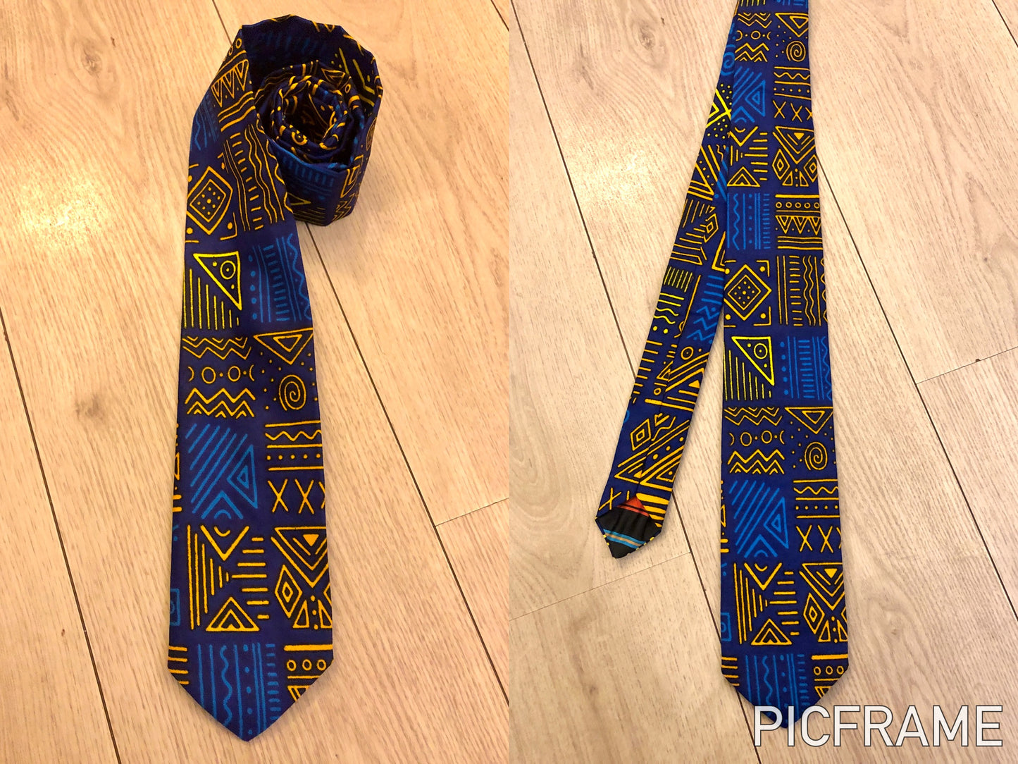 CRAVATE WAX BLEU CARRE