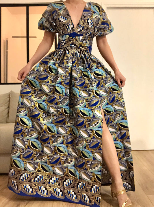 ROBE WAX BLEU PAILLETTES