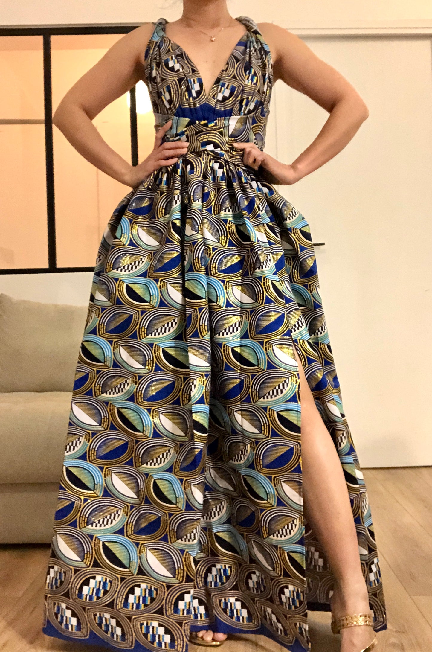 ROBE WAX BLEU PAILLETTES