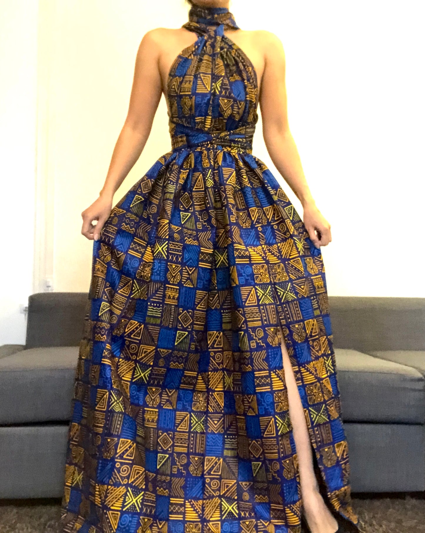 ROBE WAX BLEU CARRE