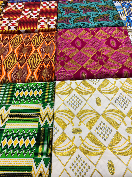 TISSU WAX PAILLETÉ