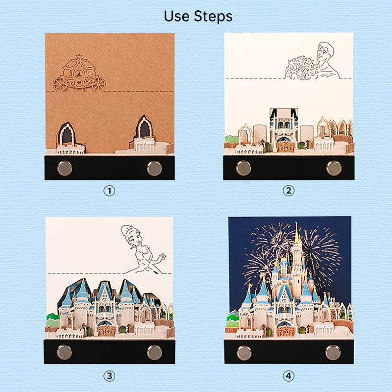 Castle Notepad 3D Paper